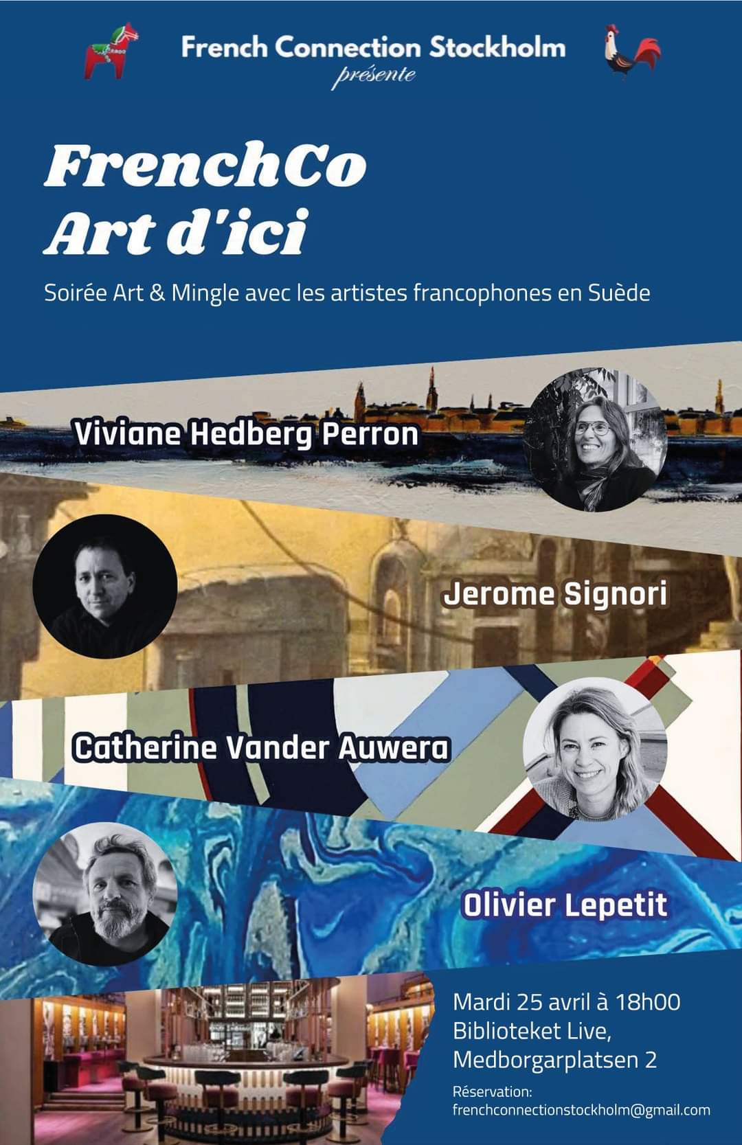 Soirée Art & Mingle avec les artistes francophones en Suède